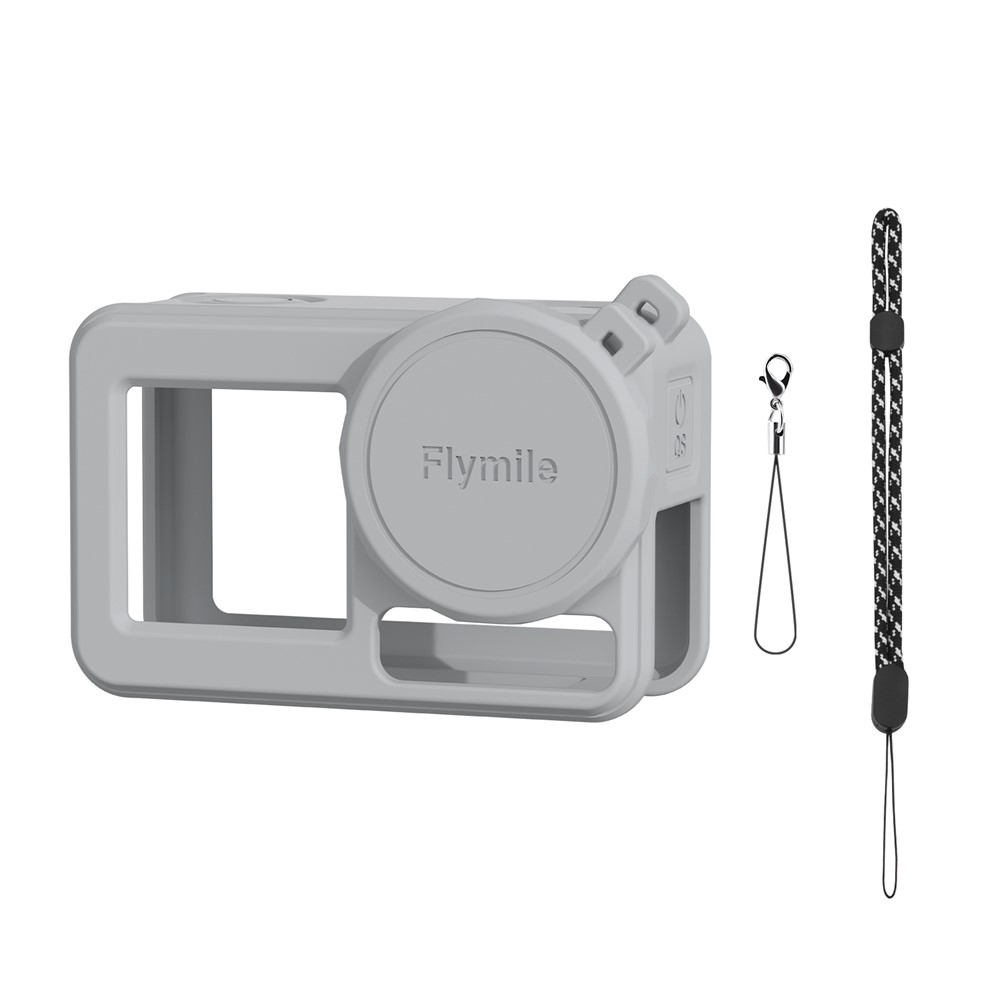 FLYMILE szilikon védőtok lencsevédővel DJI Osmo Action 5 Pro-hoz - szürke