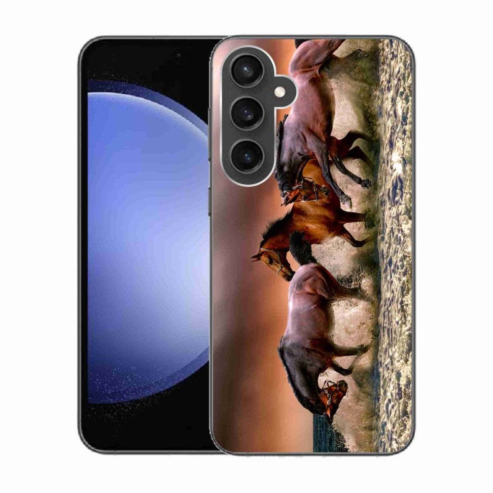 Gél tok mmCase a Samsung Galaxy S23 FE készülékhez - lovak 1