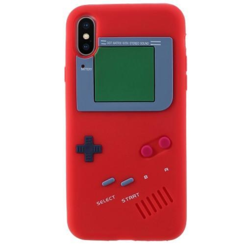 Játékok szilikon tok iPhone X készülékhez - piros