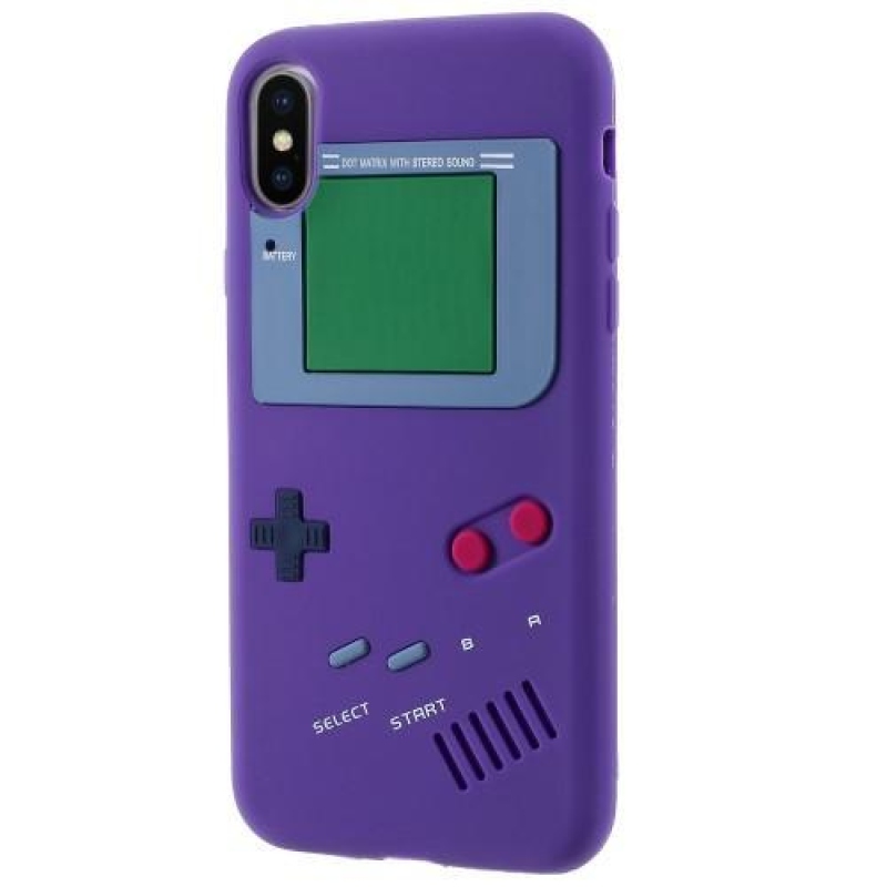 Játékok szilikon tok iPhone X készülékhez - lila