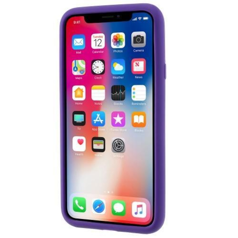 Játékok szilikon tok iPhone X készülékhez - lila