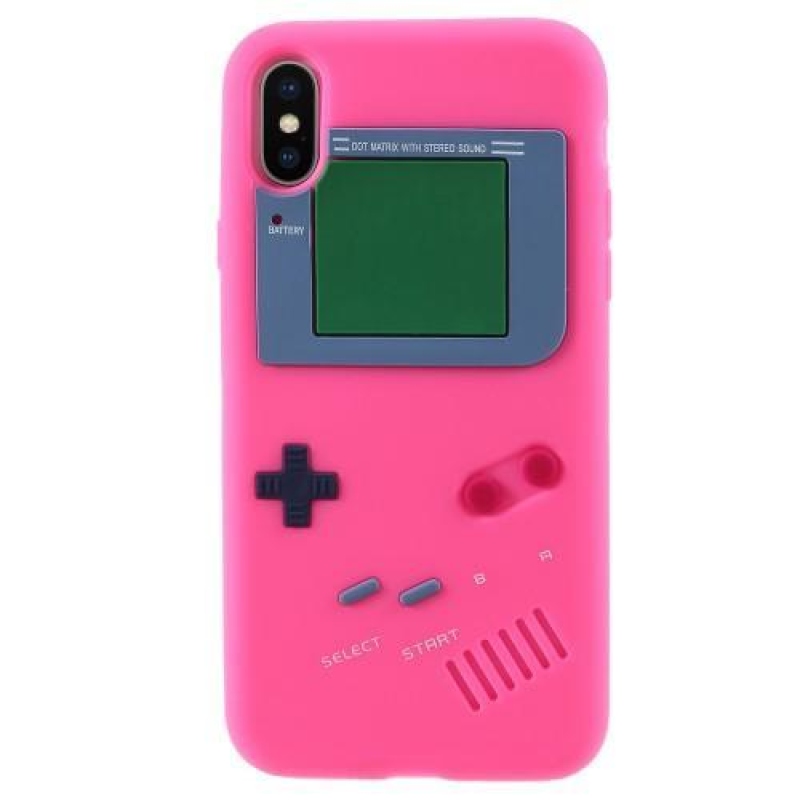 Játékok szilikon tok iPhone X készülékhez - rózsaszín