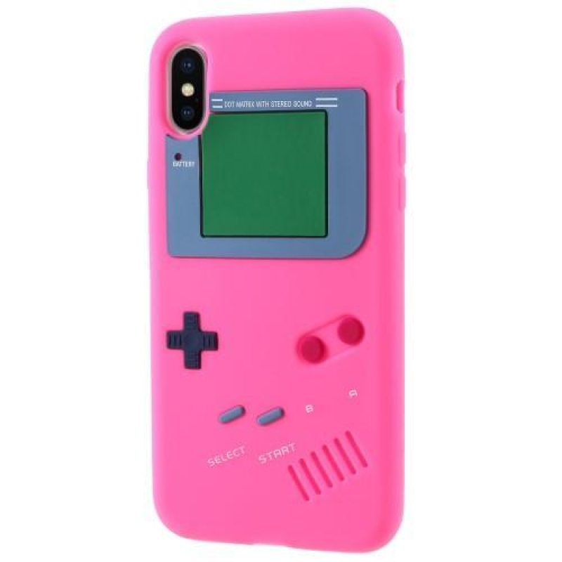 Játékok szilikon tok iPhone X készülékhez - rózsaszín