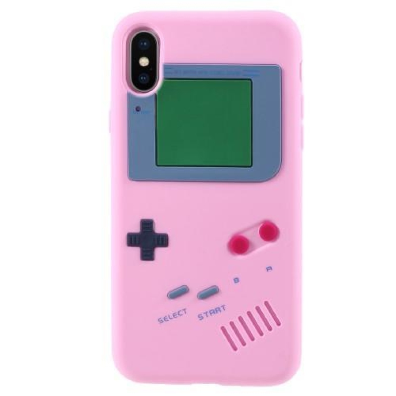 Játékok szilikon tok iPhone X készülékhez - rózsaszín