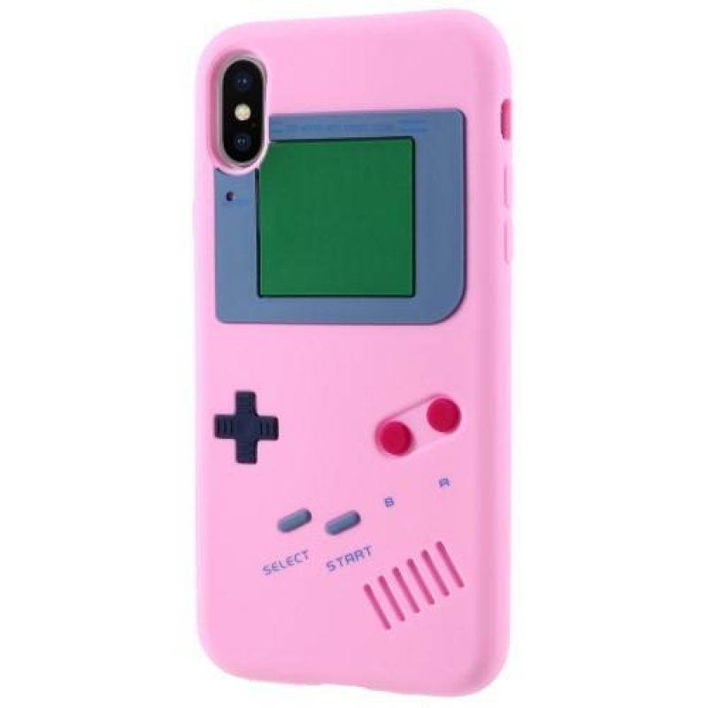 Játékok szilikon tok iPhone X készülékhez - rózsaszín