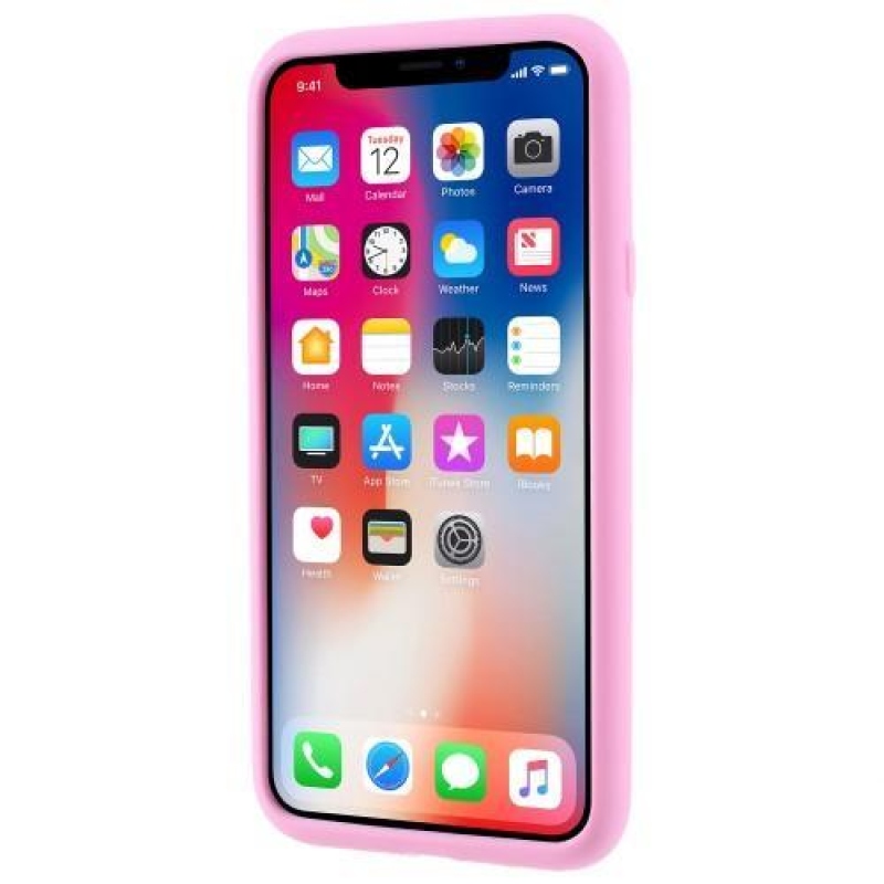 Játékok szilikon tok iPhone X készülékhez - rózsaszín