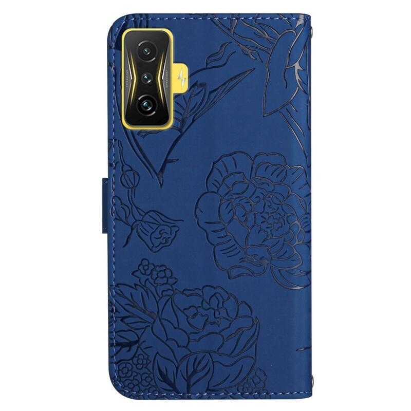 Gami PU bőr pénztárca tok Xiaomi Poco F4 GT-hez - kék