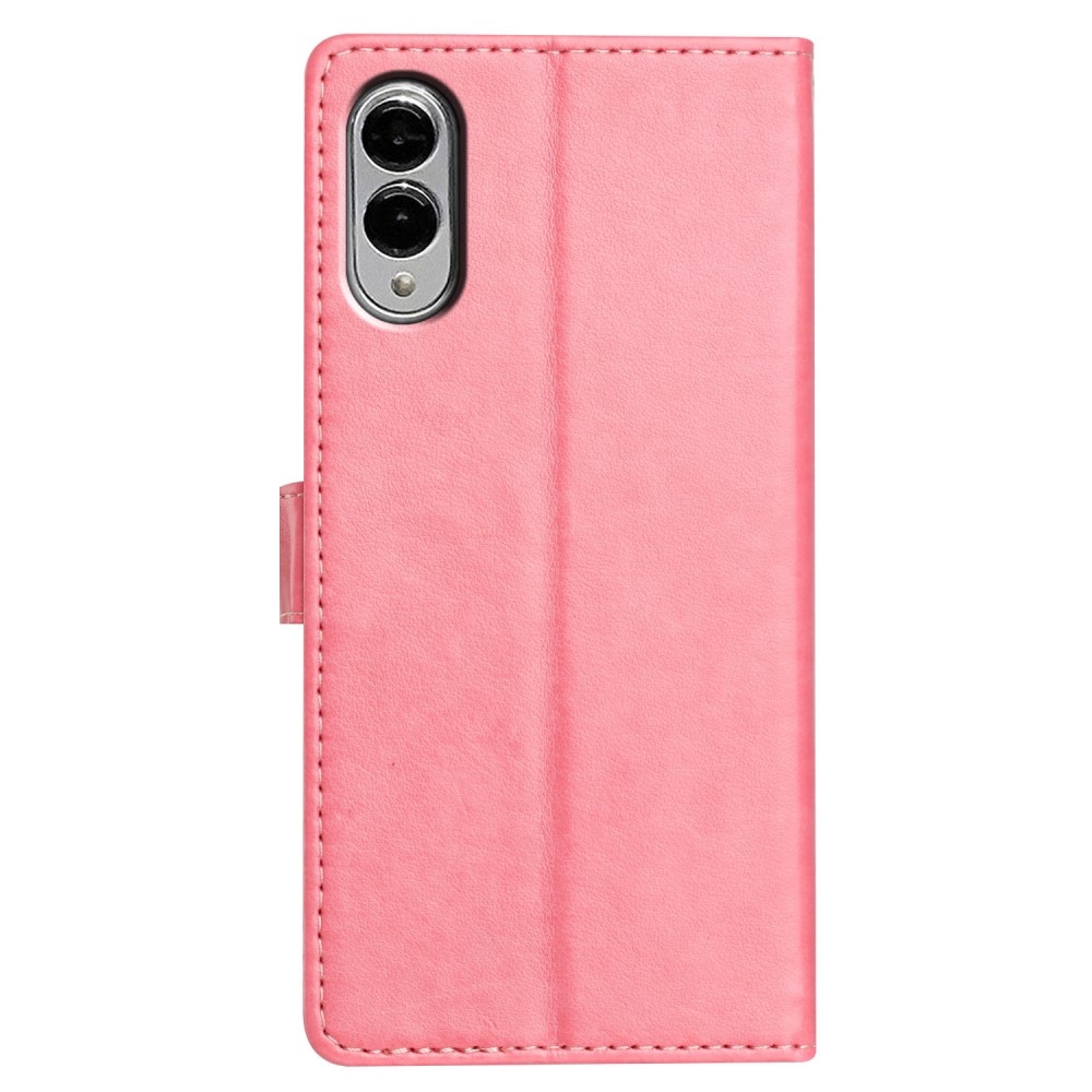 Vérrögök könyv tok Samsung Galaxy S25 Edge készülékhez - rózsaszín