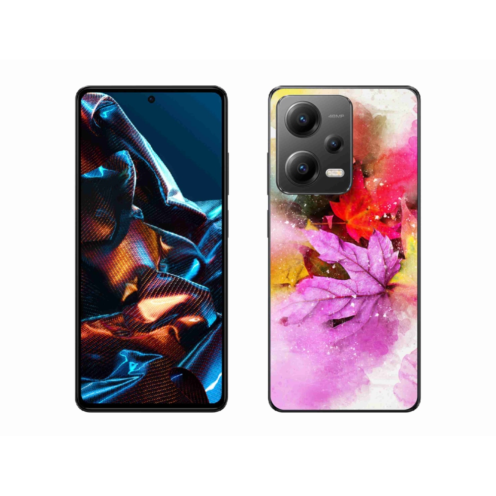 Gél borítás mmCase a Xiaomi Redmi Note 12 Pro 5G számára - színes levelek