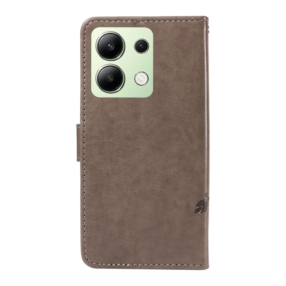 Virágos könyv tok Xiaomi Redmi Note 13-hoz - szürke