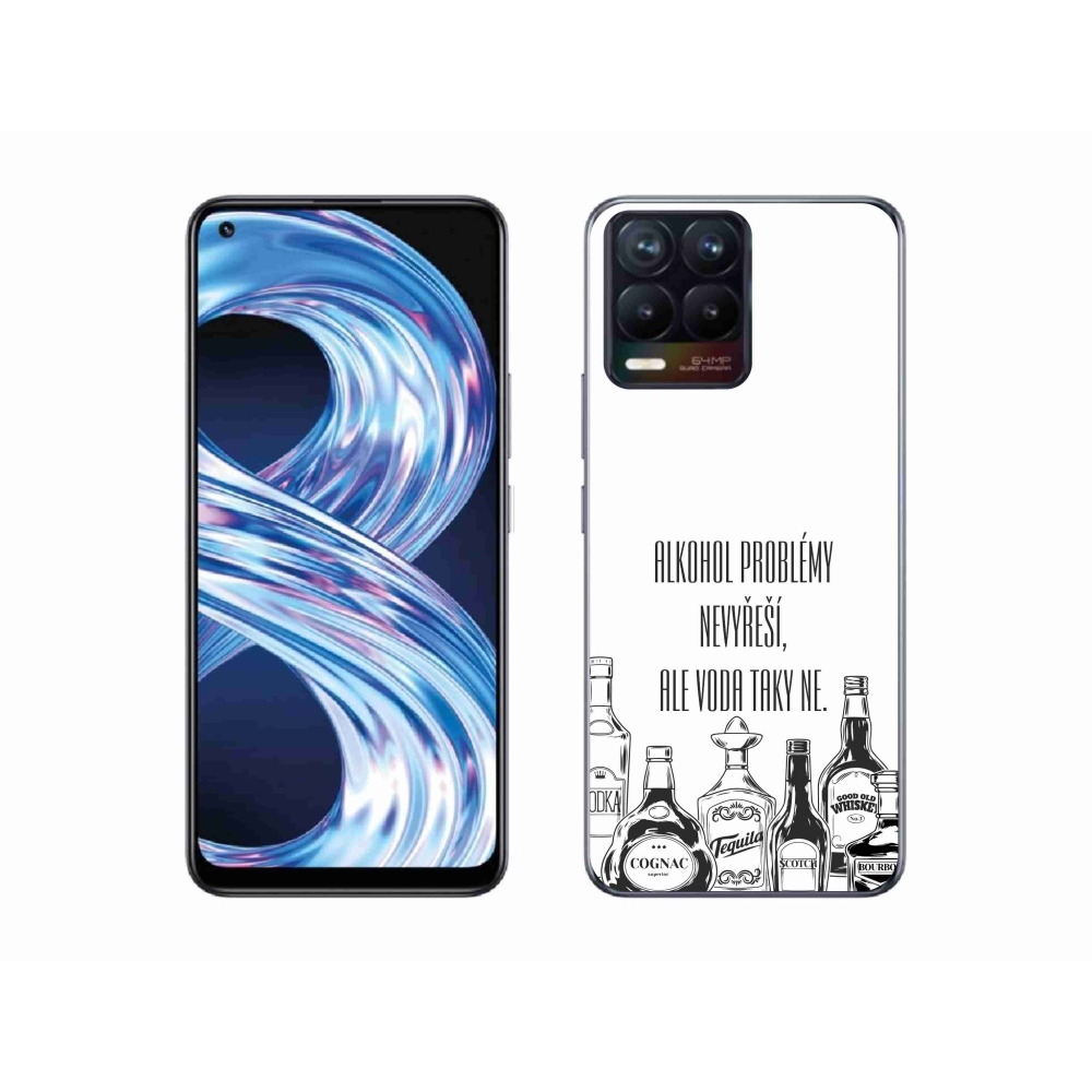 Gél borító mmCase a Realme 8 4G-n - vicces szöveg fehér háttérrel