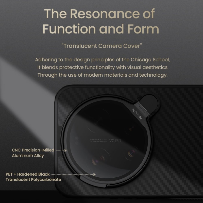 Nillkin CarboProp Aramid mágneses hátsó borító Xiaomi 17 Ultra Fekete