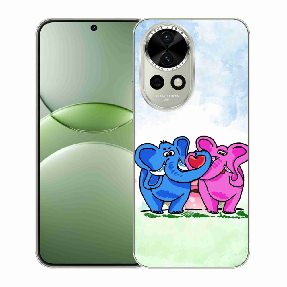 Gél borító mmCase a Huawei Nova 13 5G-hez - szerelmes elefántok