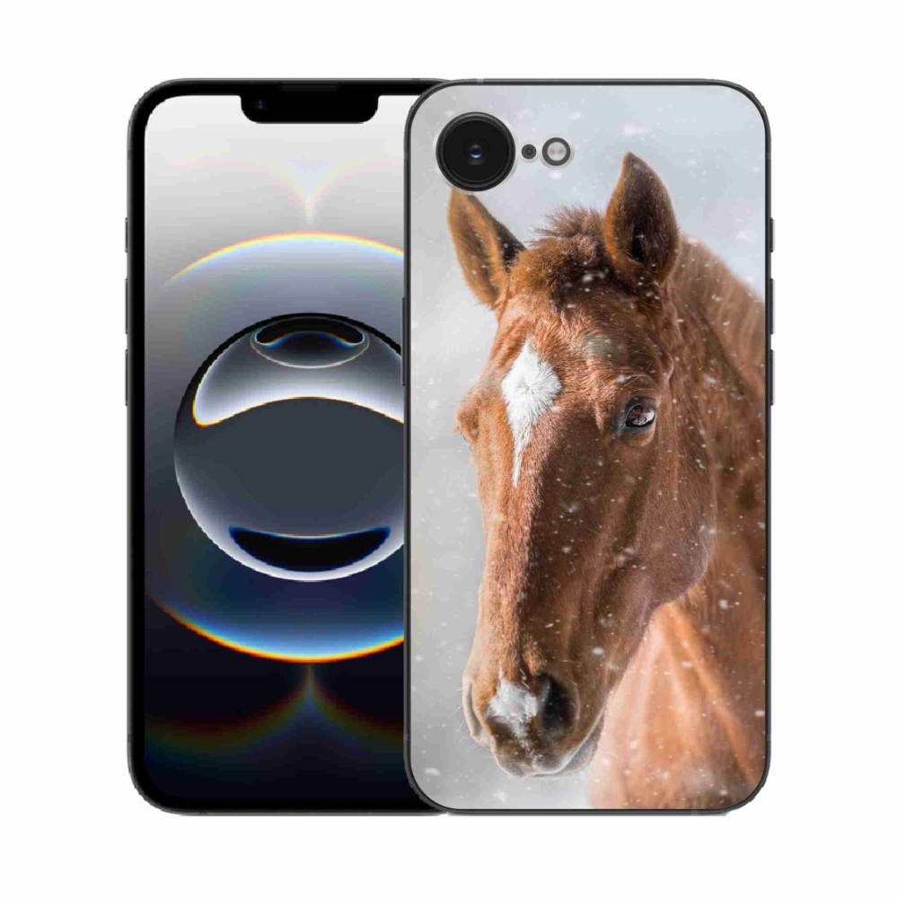 Zselés borítás mmCase iPhone 16e készülékhez - barna ló 2