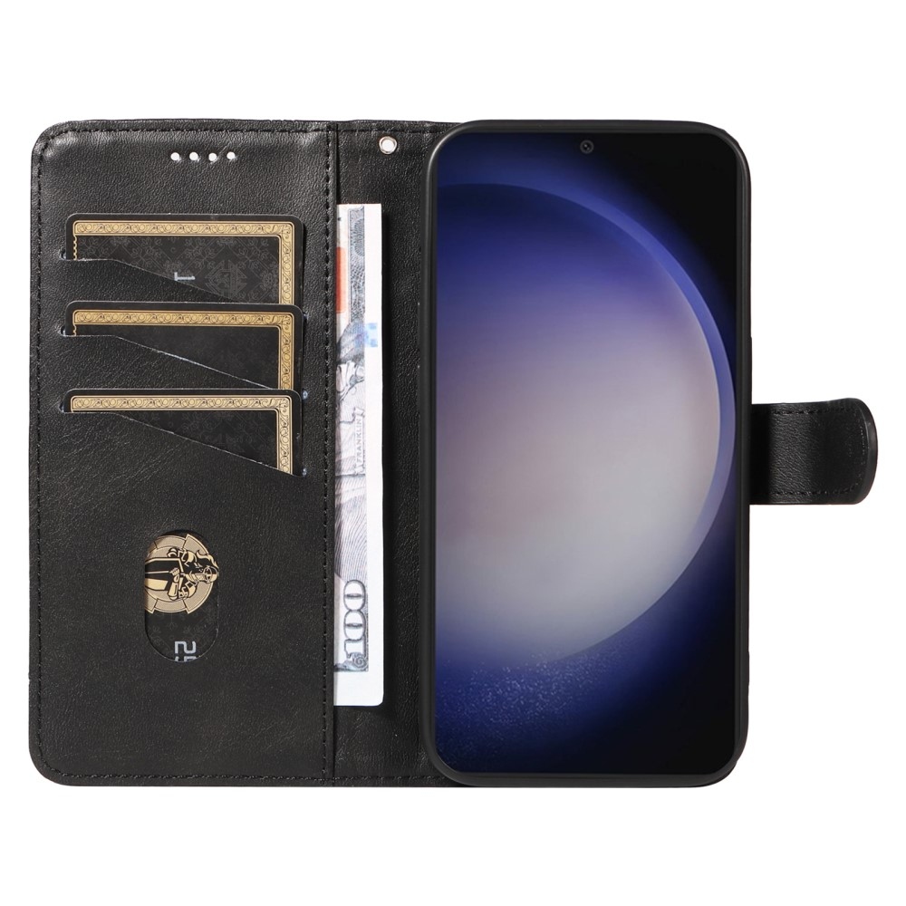 Póló alakú könyvtáska Samsung Galaxy S24+/S25+ készülékhez - fekete