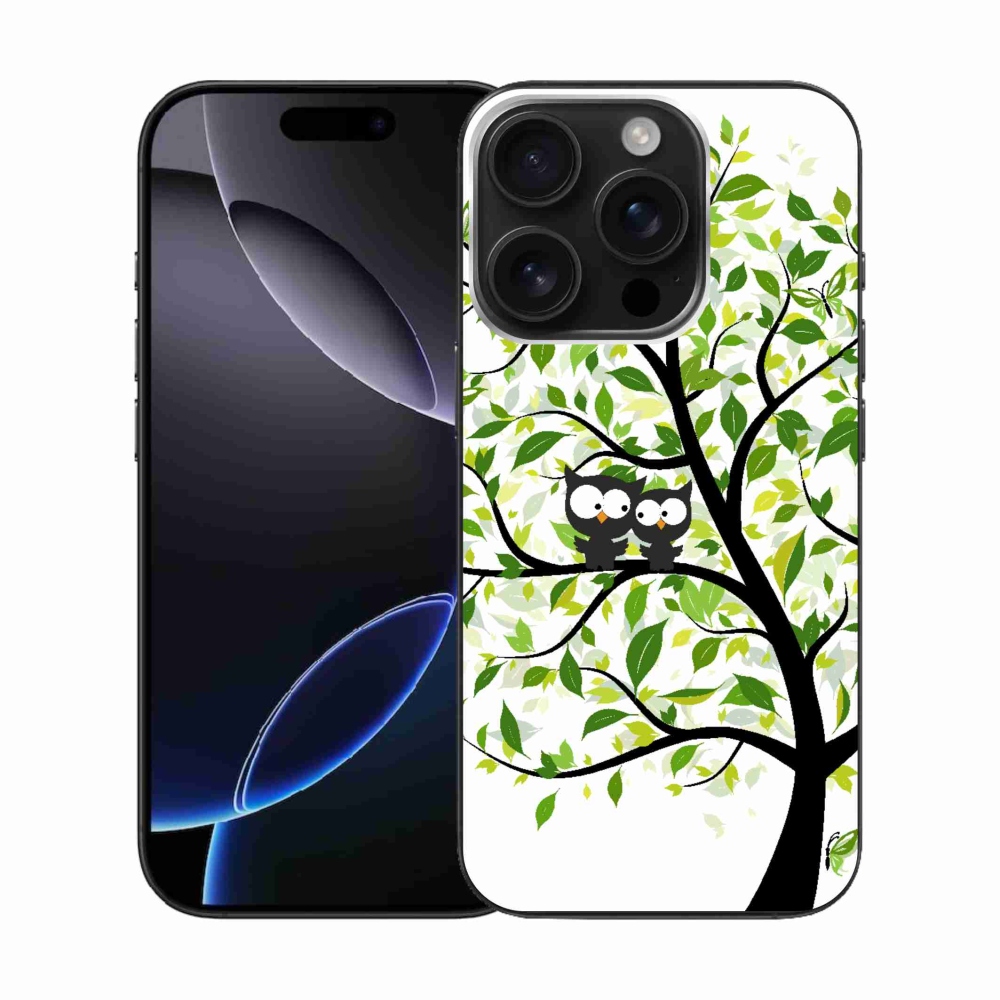 Zselés borítás mmCase iPhone 16 Pro készülékhez - baglyok a fán