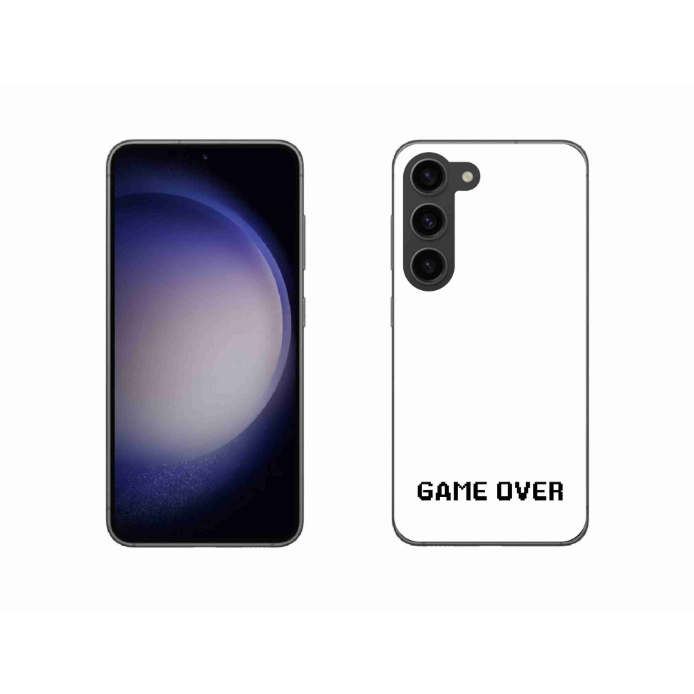 Gél borítás mmCase Samsung Galaxy S23 5G - játék fehér háttérrel