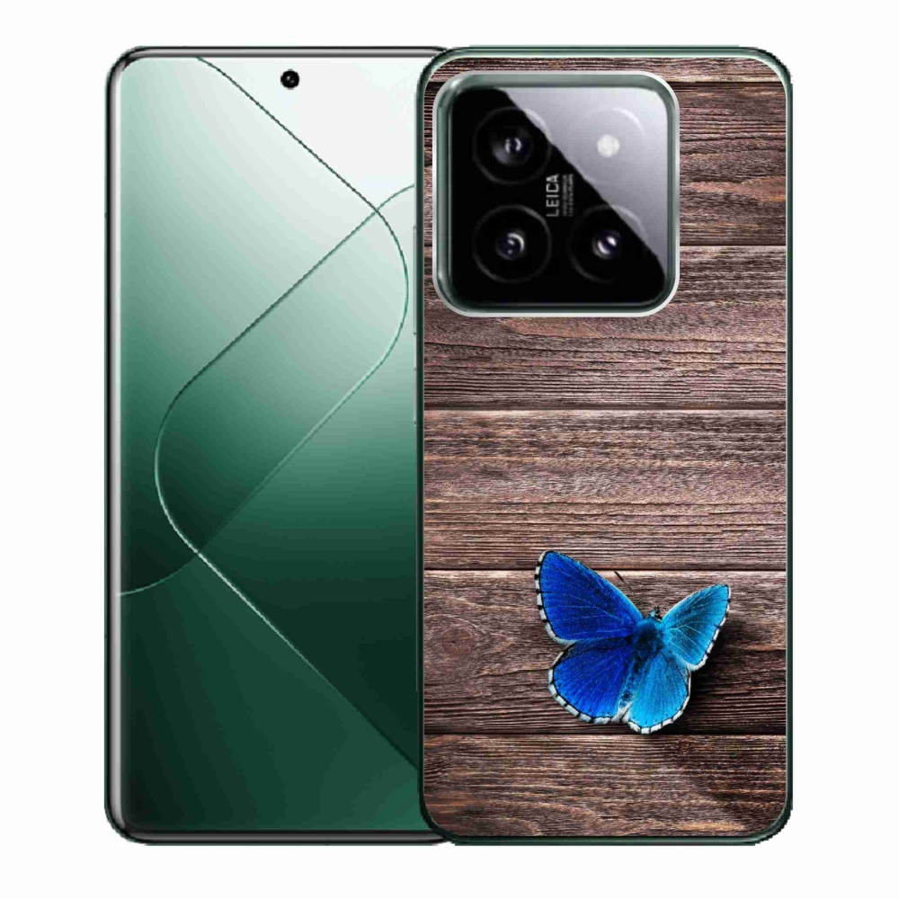 Gél borító mmCase a Xiaomi 14 - kék pillangó 1