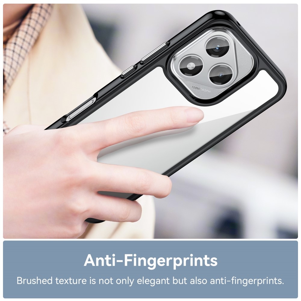 Gél tok fix hátlappal a Honor 400 Lite-hoz - fekete