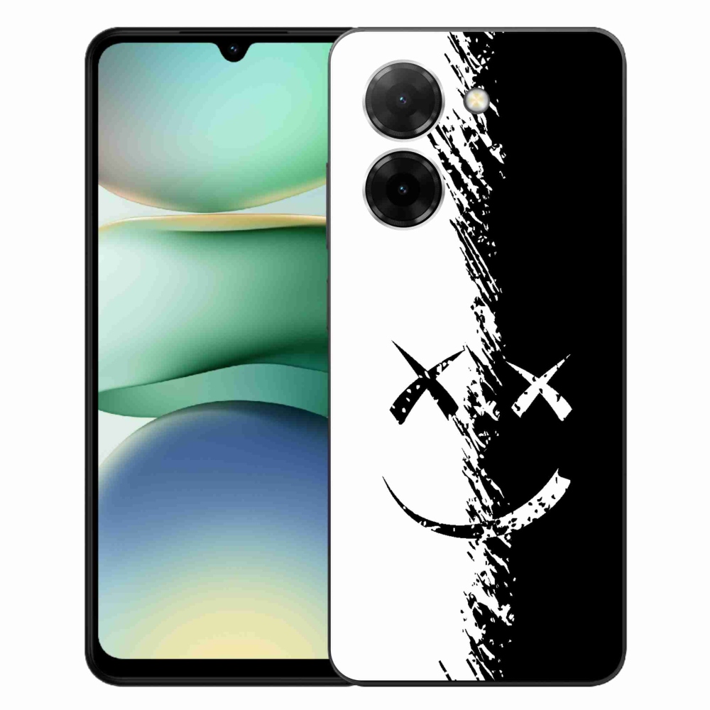 Gél borító mmCase a Xiaomi Redmi A5 (171.7x77.8x8.3mm) - fekete-fehér smileyhoz