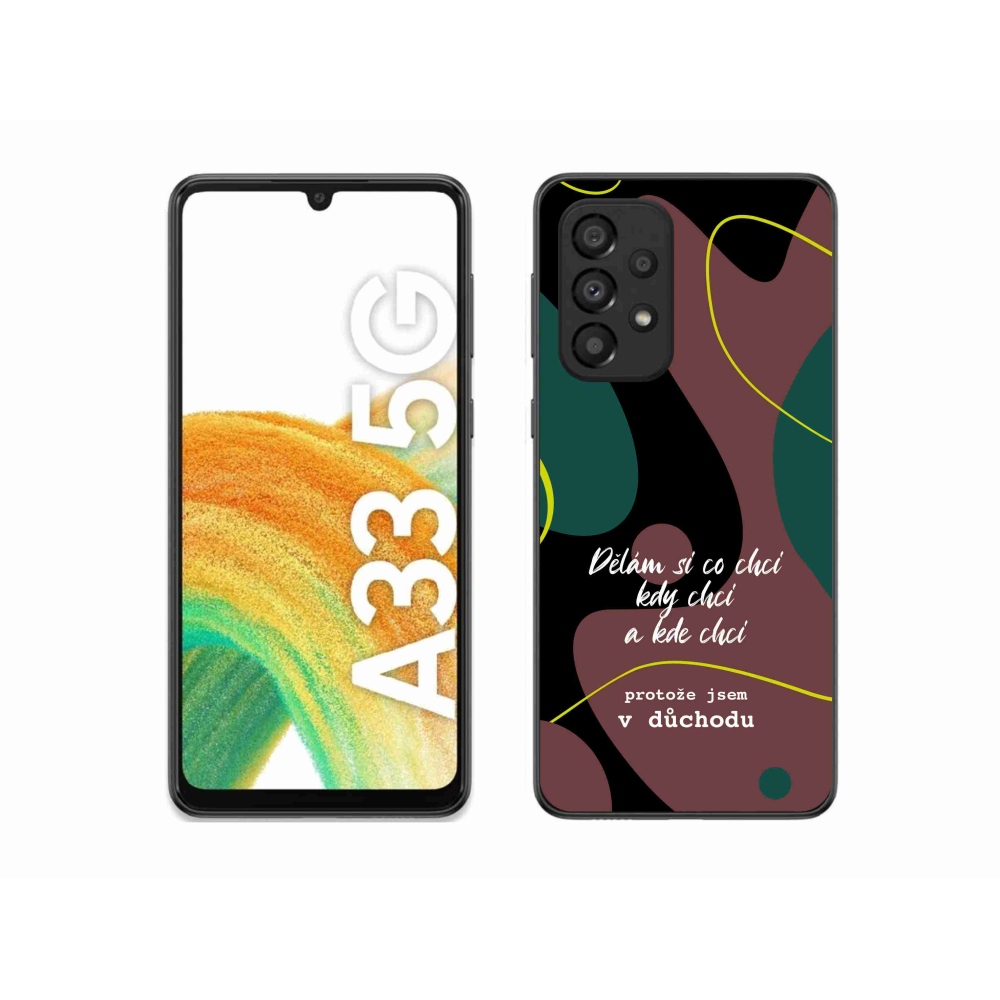 Gél borító mmCase Samsung Galaxy A33 5G - vicces szöveg 10 fekete háttér