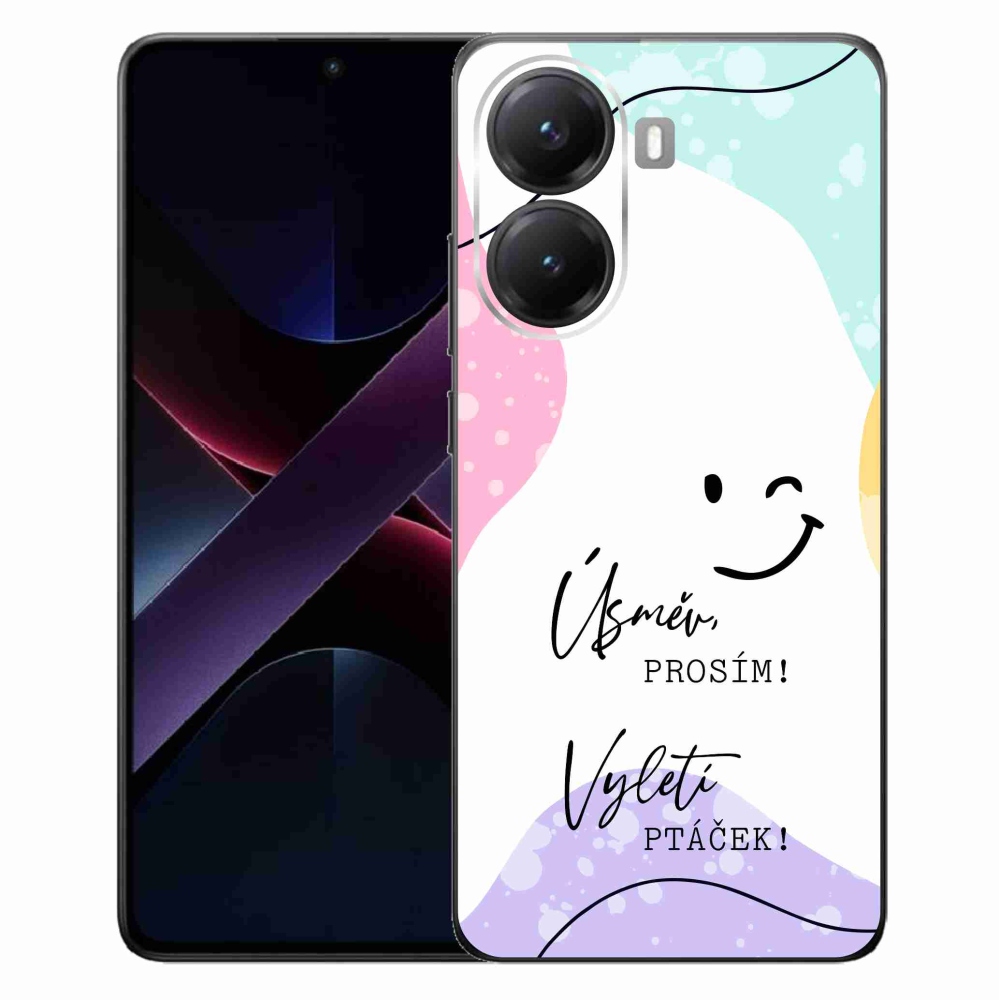 Gél borító mmCase a Xiaomi Poco X7 Pro 5G számára - vicces szöveg 4 fehér háttérrel