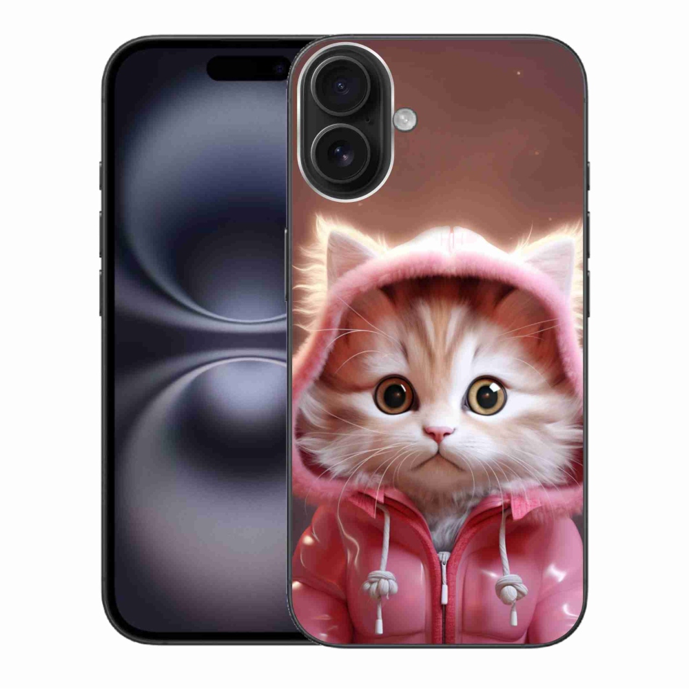 Gél borítás mmCase iPhone 16 Plus készülékhez - aranyos cica 3