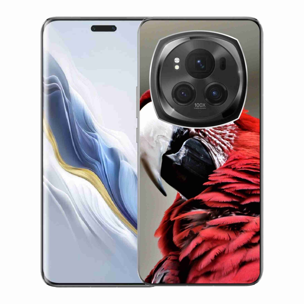 Gél tok mmCase a Honor Magic 6 Pro 5G készülékhez - papagáj ara piros