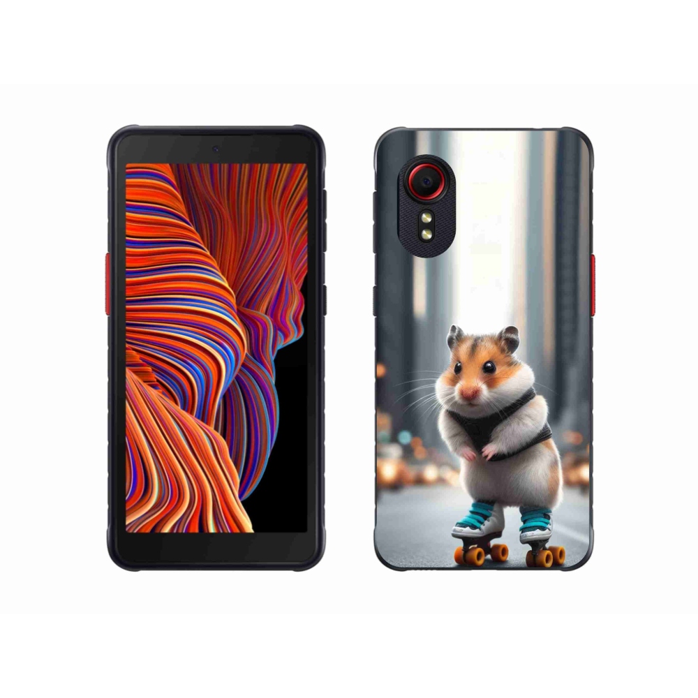 Gél borítás mmCase Samsung Galaxy Xcover 5 készülékhez - hörcsög korcsolyán