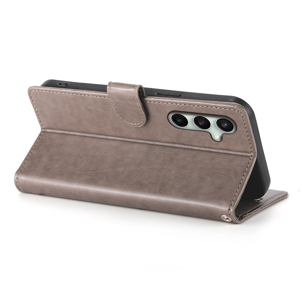 Virágok könyv tok Samsung Galaxy S25 FE készülékhez - szürke