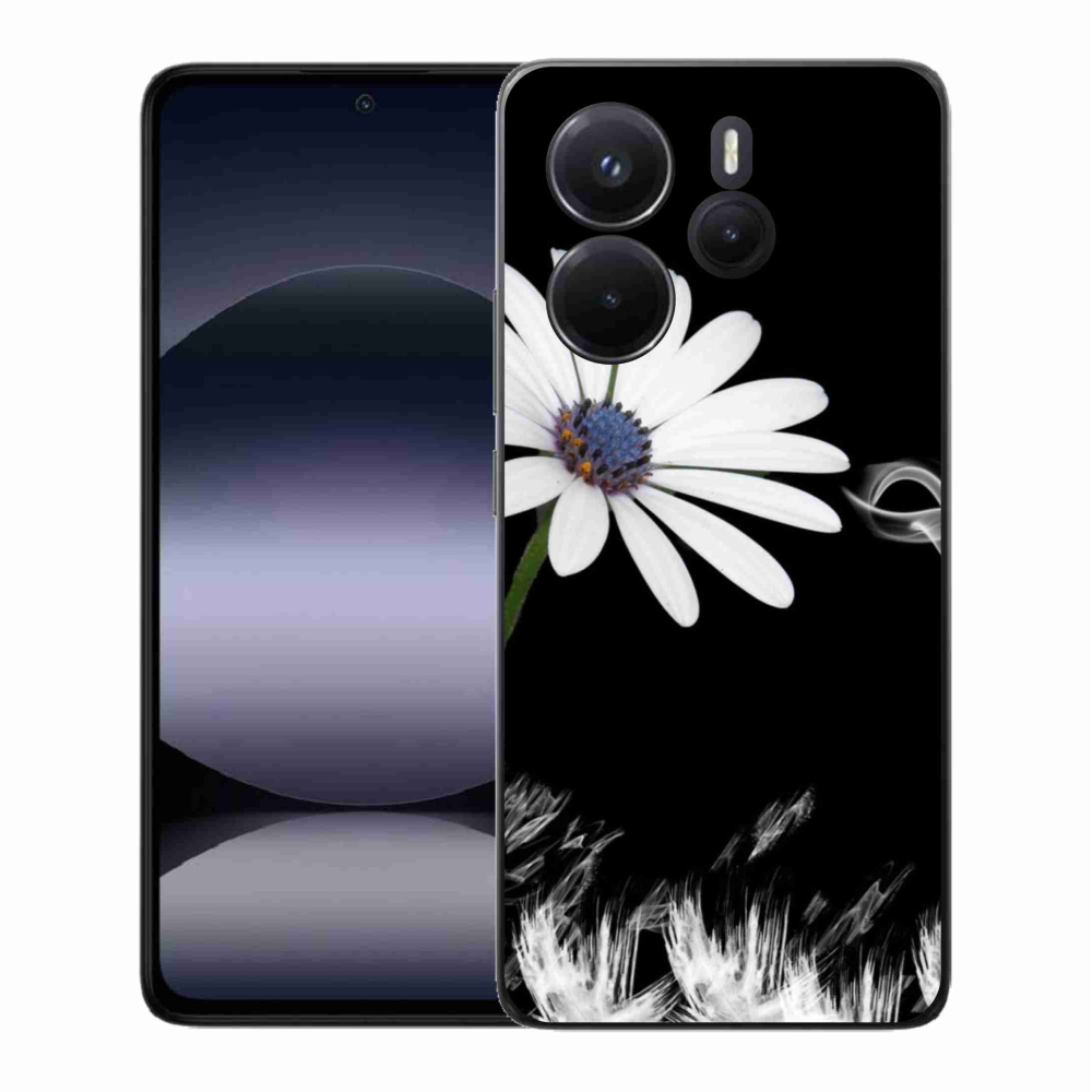 Gél borítás mmCase a Xiaomi Redmi Note 14-hez - fehér virág