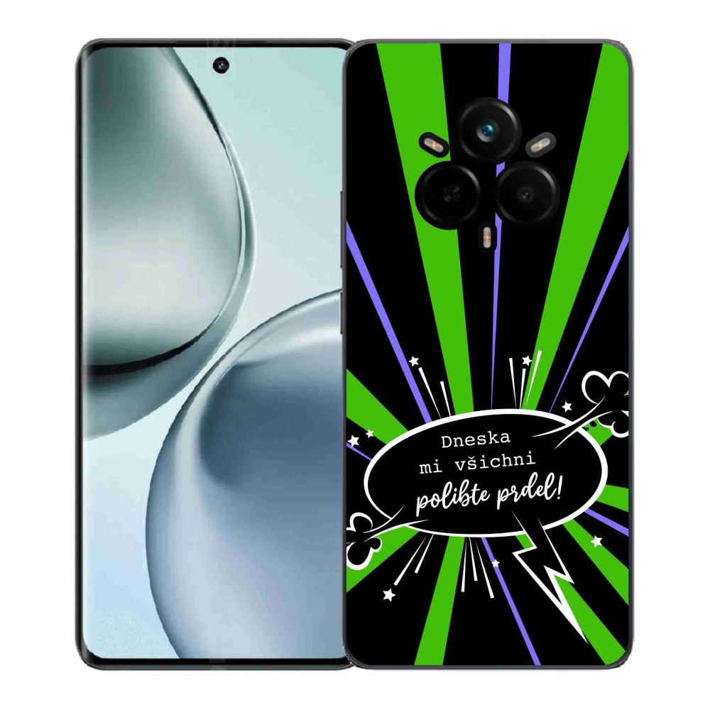 Gél borító mmCase a Realme 14 Pro 5G készülékhez - vicces szöveg 15 fekete háttérrel