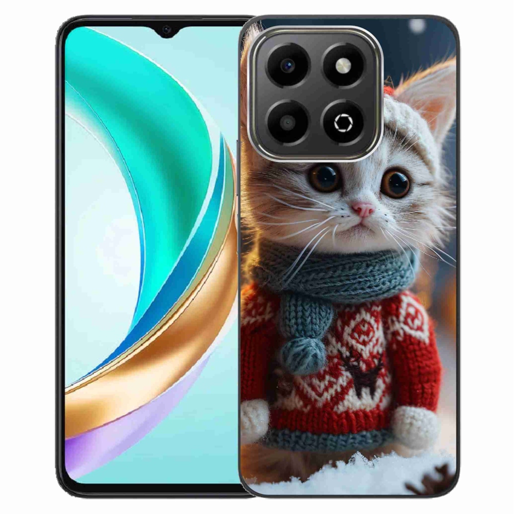 Gél borítás mmCase a Honor X6b készülékhez - cica pulóverben