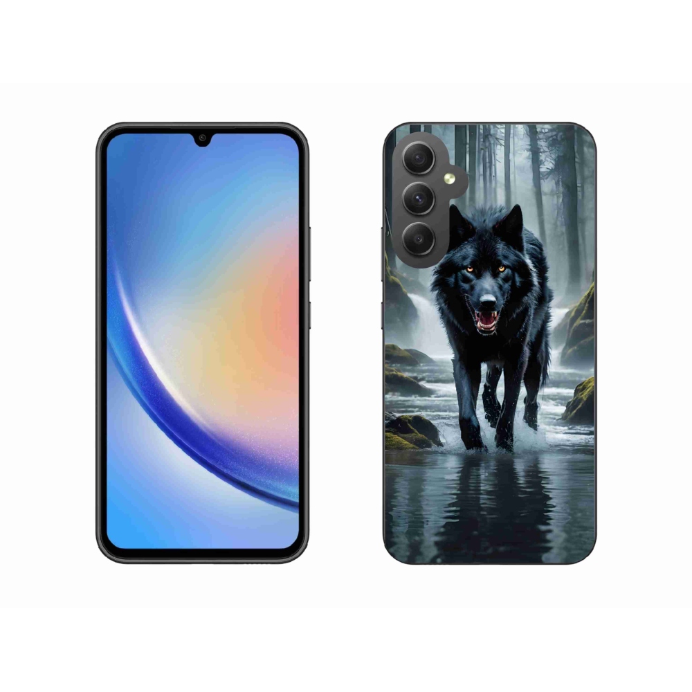 Gél védőhuzat mmCase Samsung Galaxy A34 5G - fekete farkas