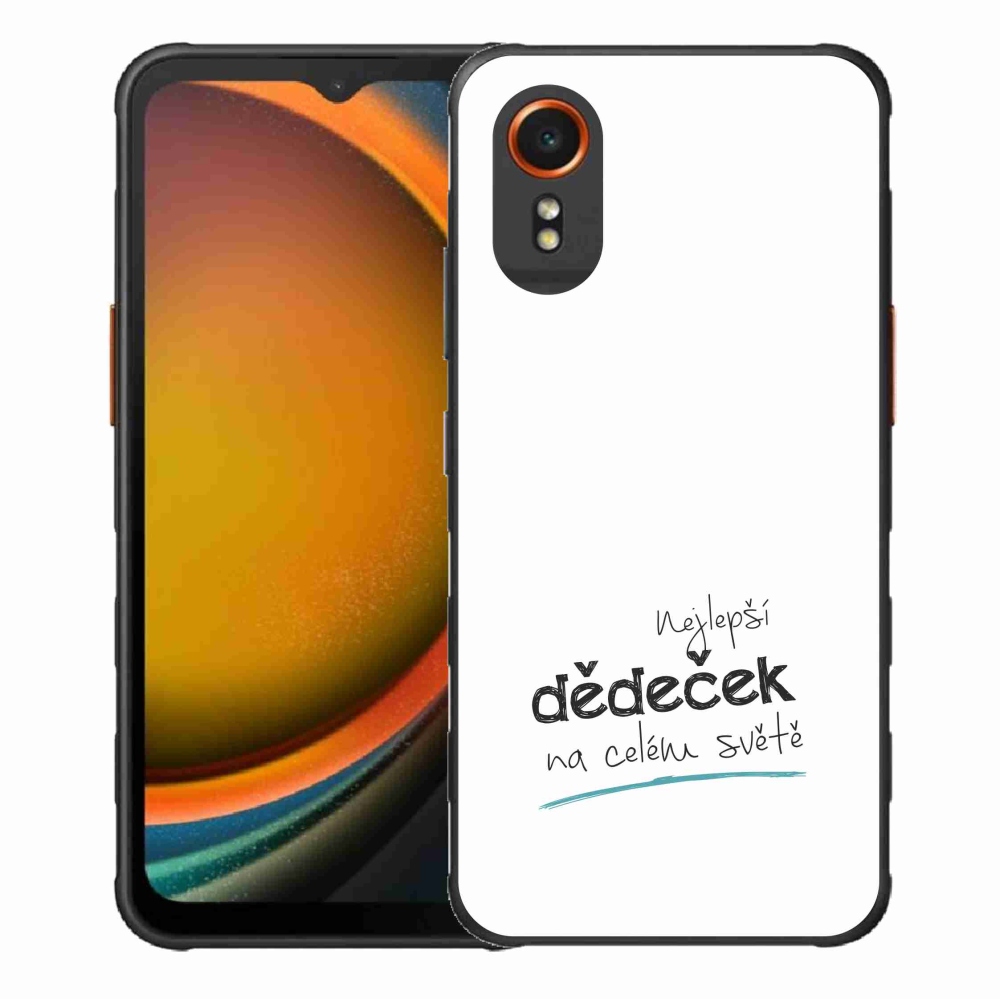 Gél borító mmCase a Samsung Galaxy Xcover 7 - a legjobb nagypapa 3 fehér háttérrel