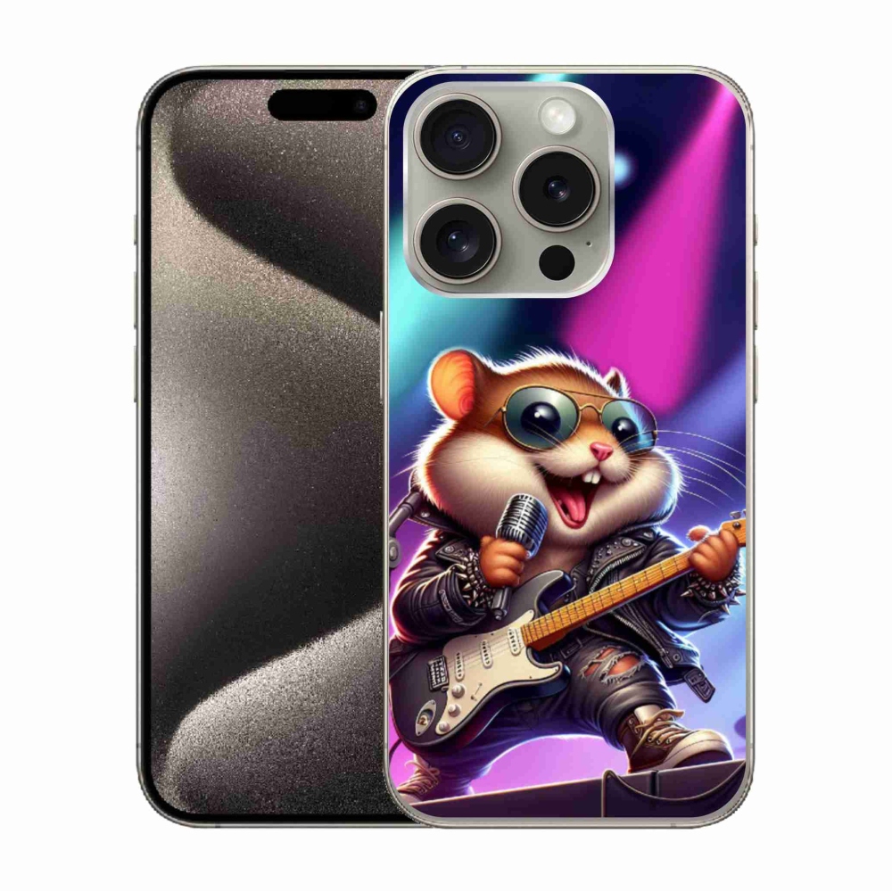 Zselés borítás mmCase iPhone 15 Pro készülékhez - hörcsög hintaló