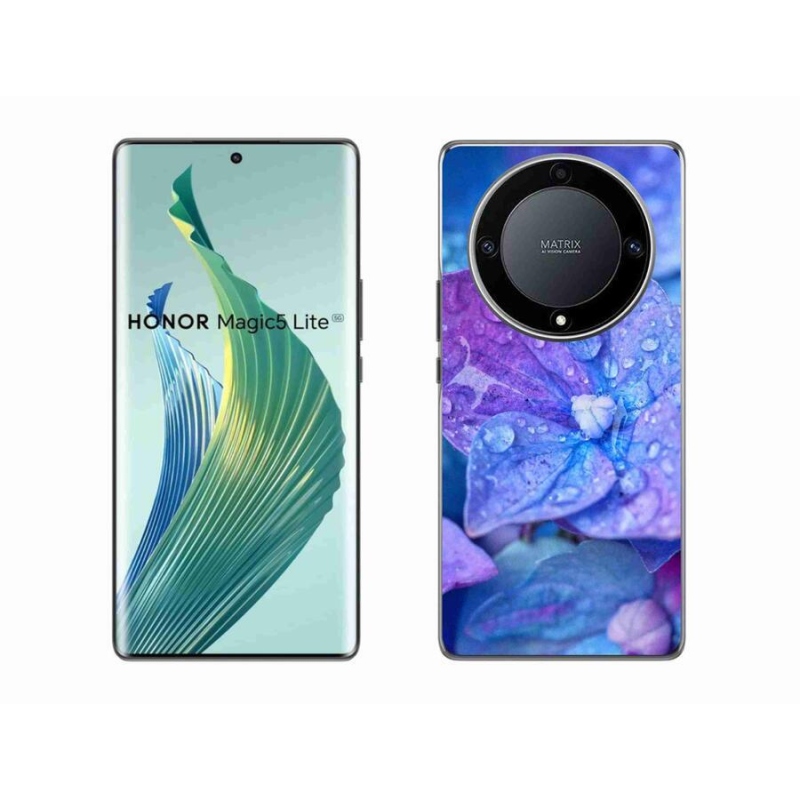 Gél tok mmCase a Honor Magic 5 Lite 5G számára - lila virág
