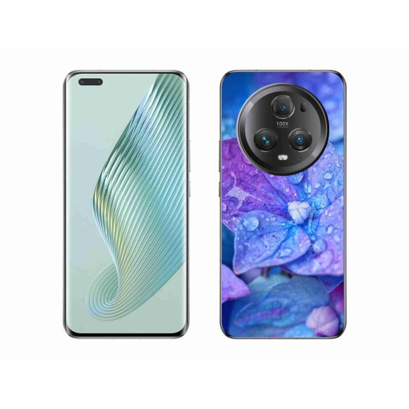 Gél tok mmCase a Honor Magic 5 Pro 5G készülékhez - lila virág