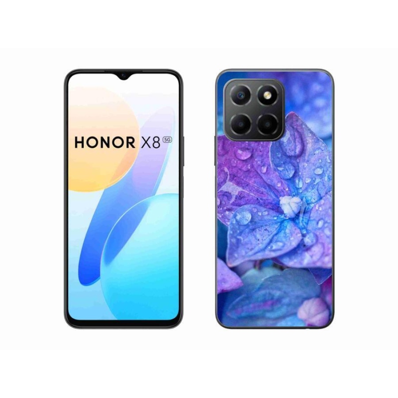 Gél tok mmCase a Honor X8 5G/Honor 70 Lite 5G számára - lila virág