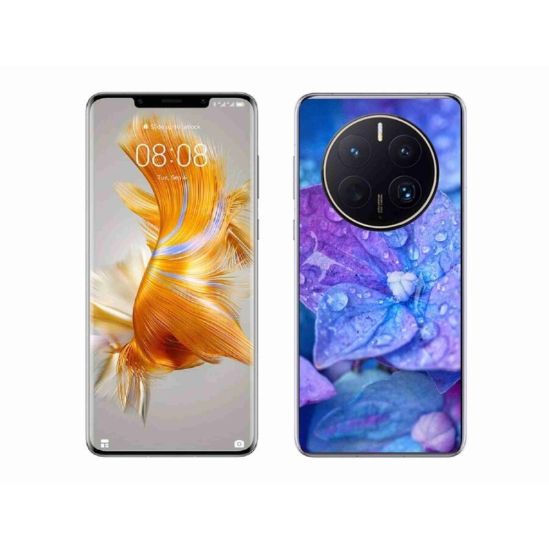 Gél tok mmCase a Huawei Mate 50 Pro készülékhez - lila virág