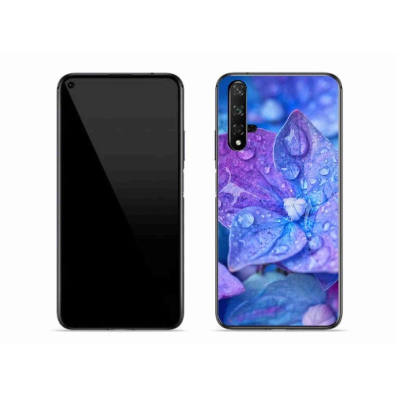 Gél tok mmCase a Huawei Nova 5T számára - lila virág