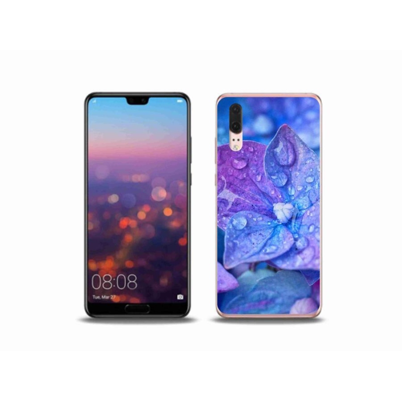 Gél tok mmCase a Huawei P20 készülékhez - lila virág