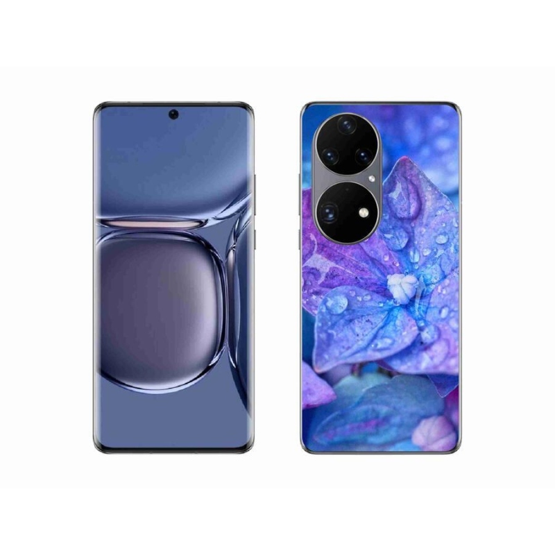 Gél tok mmCase a Huawei P50 Pro készülékhez - lila virág
