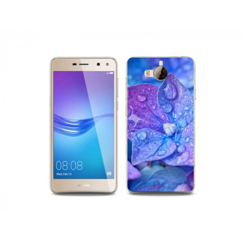 Gél tok mmCase a Huawei Y6 (2017) - lila virághoz