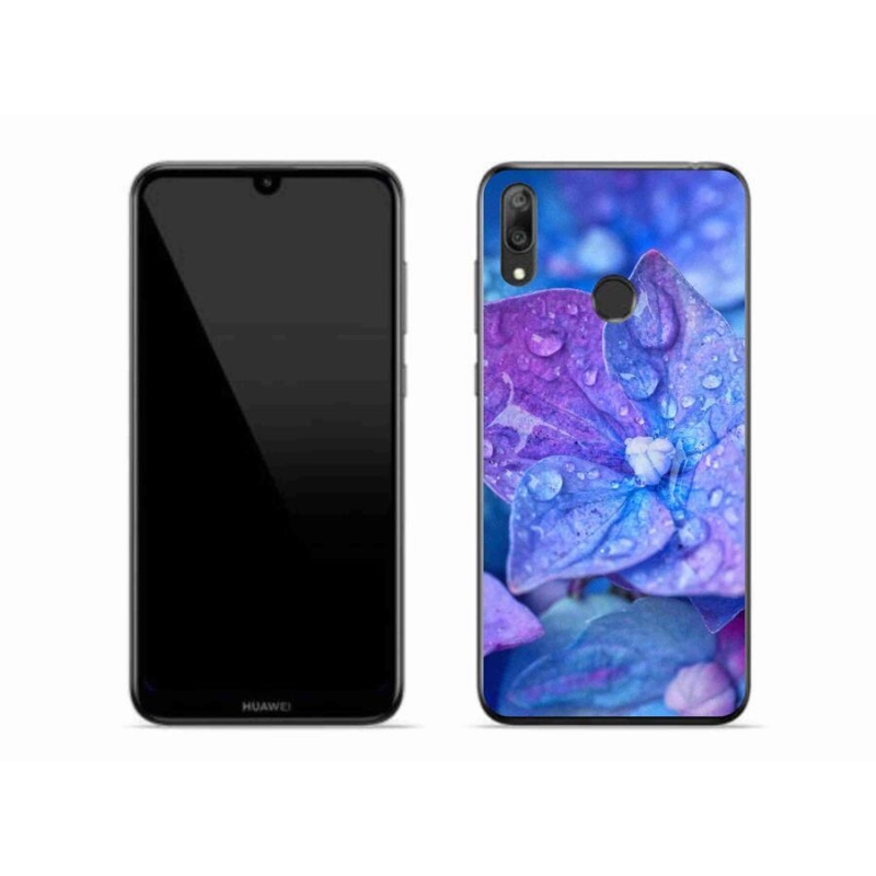 Gél tok mmCase a Huawei Y7 (2019) - lila virághoz