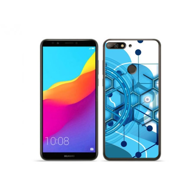 Gél tok mmCase a Huawei Y7 Prime (2018) számára - absztrakt minta 2