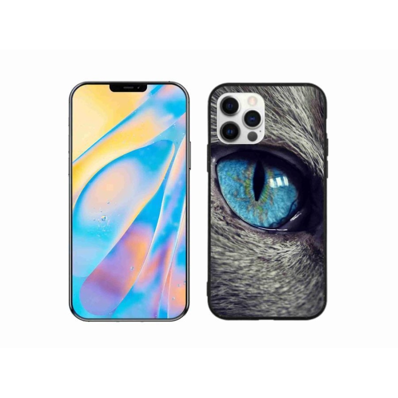 Gél tok mmCase iPhone 12 készülékhez - kék macskaszem