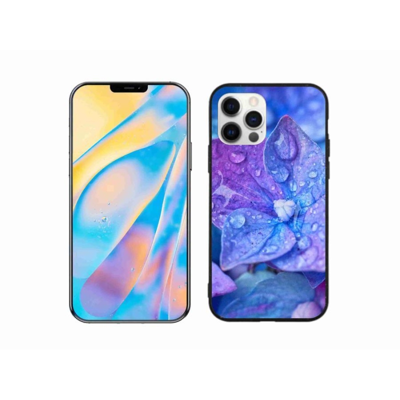 Gél tok mmCase iPhone 12 Pro készülékhez - lila virág