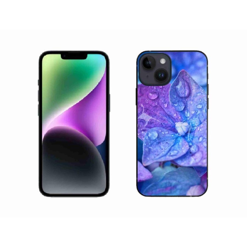 Gél tok mmCase iPhone 14 készülékhez - lila virág