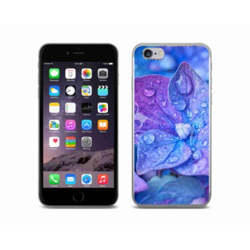 Gél tok mmCase iPhone 6/6S készülékhez - lila virág